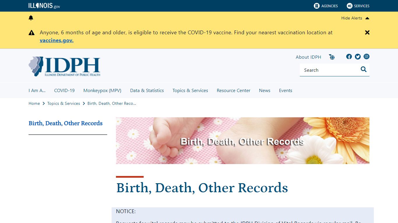Birth, Death, Other Records - Illinois